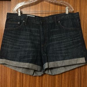 Never worn 100% cotton blue denim Gap “Sexy Boyfriend” shorts.